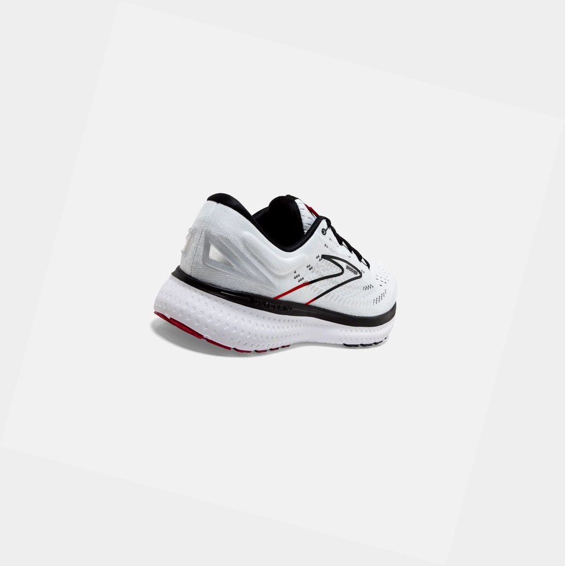 Chaussures Running Route Brooks Glycerin 19 Homme Blanche Noir Rouge | EJWI03542
