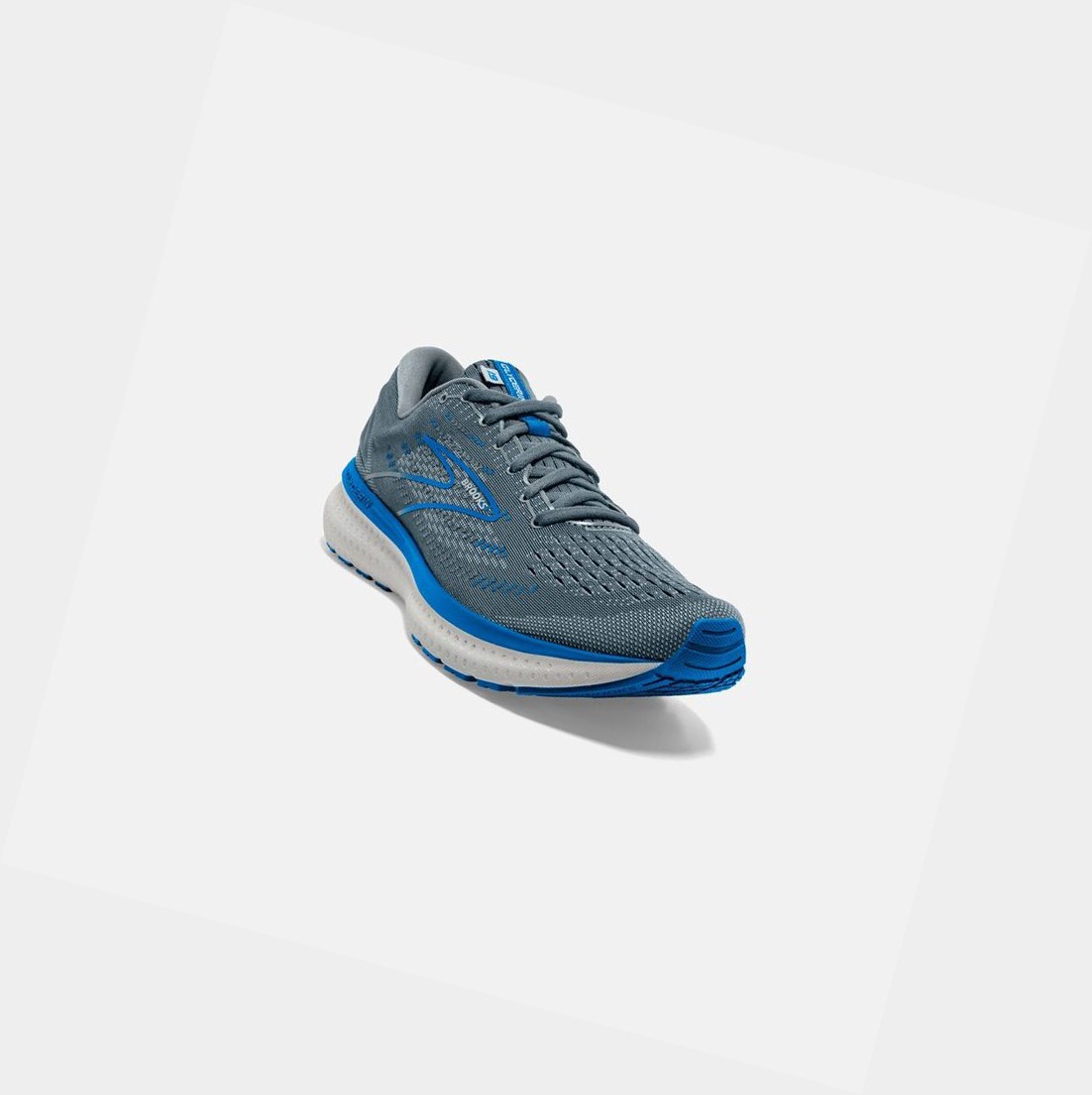Chaussures Running Route Brooks Glycerin 19 Homme Grise Bleu Foncé | EWDL24879