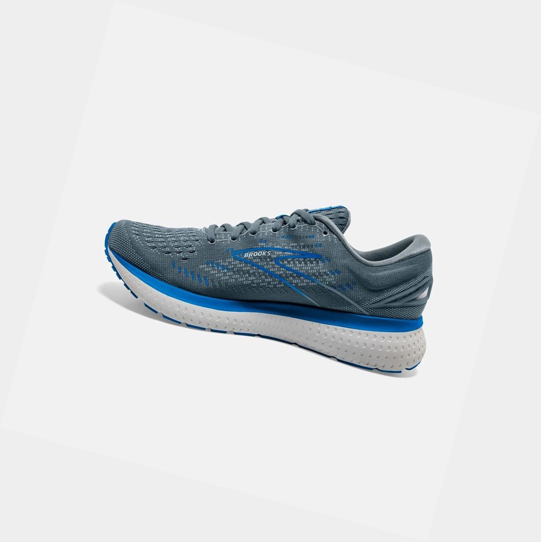 Chaussures Running Route Brooks Glycerin 19 Homme Grise Bleu Foncé | EWDL24879