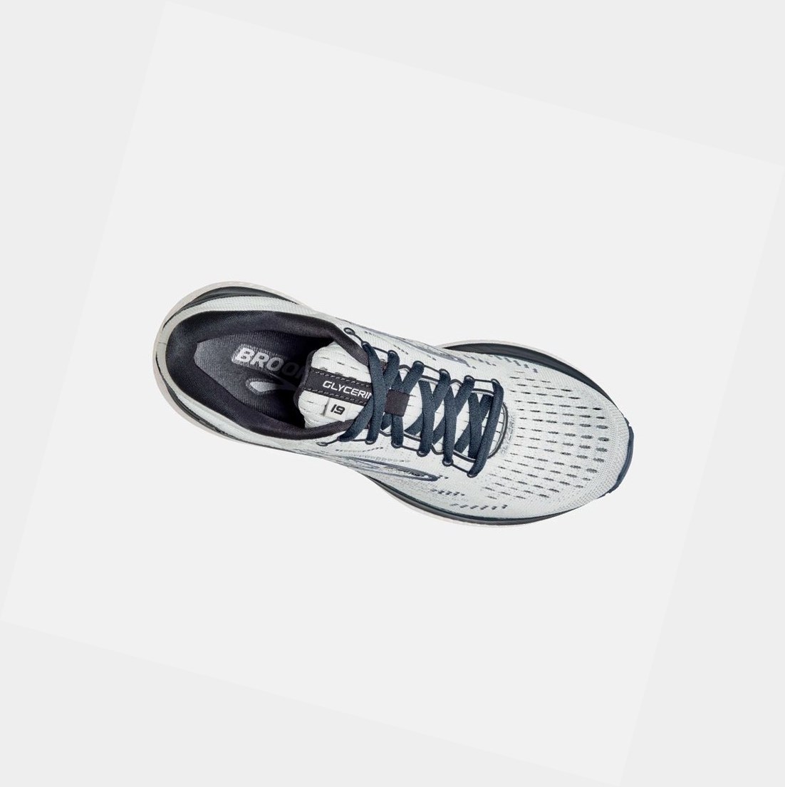 Chaussures Running Route Brooks Glycerin 19 Femme Grise Blanche | FVUC07591