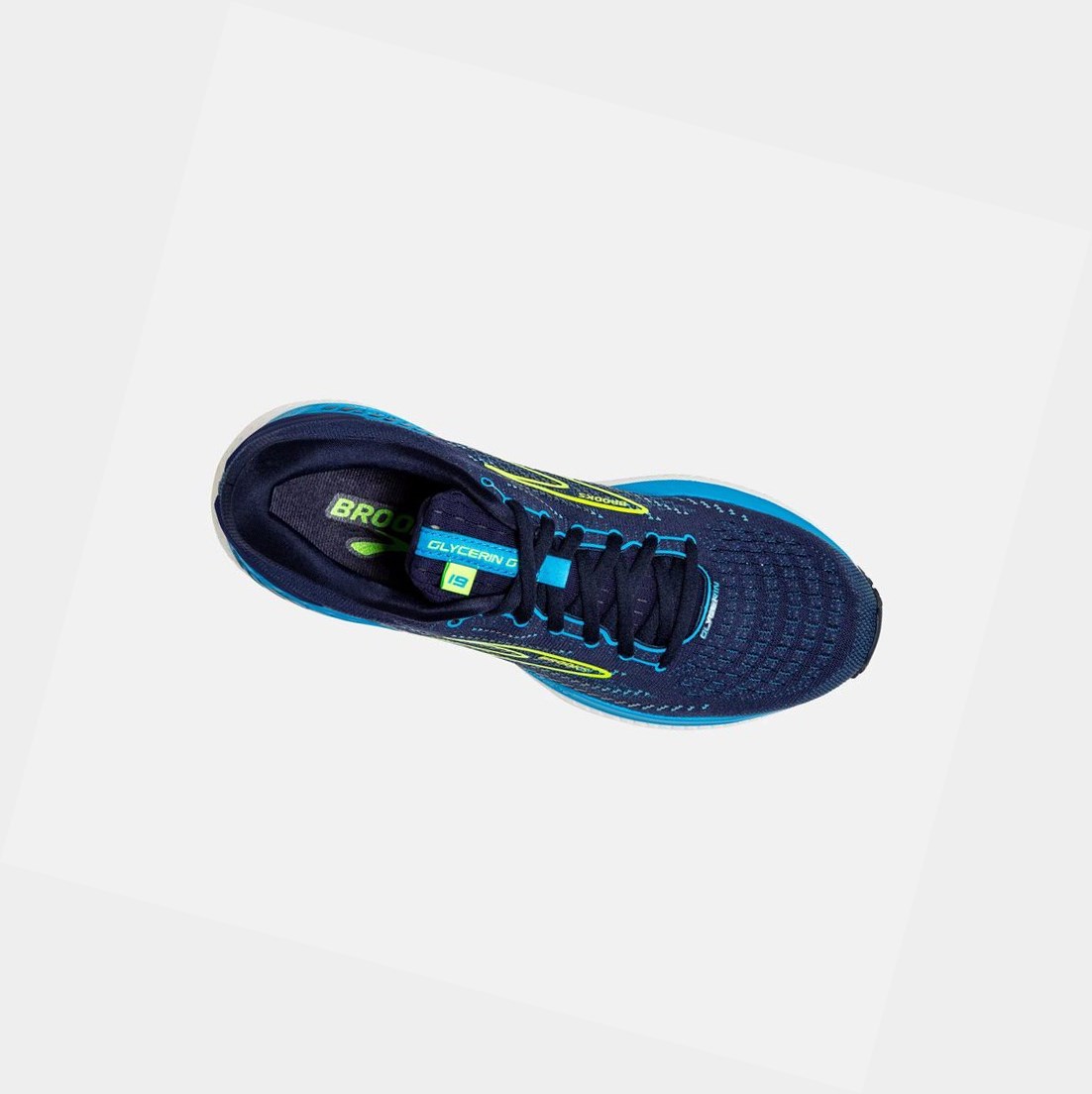 Chaussures Running Route Brooks Glycerin GTS 19 Homme Bleu Marine Bleu | GHEI35702