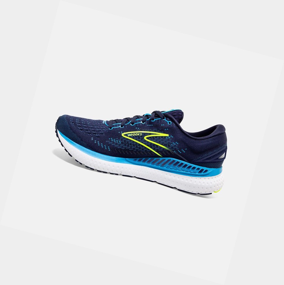 Chaussures Running Route Brooks Glycerin GTS 19 Homme Bleu Marine Bleu | GHEI35702