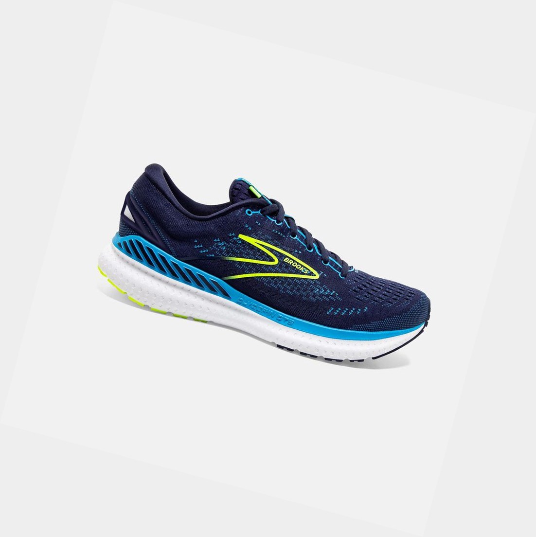 Chaussures Running Route Brooks Glycerin GTS 19 Homme Bleu Marine Bleu | GHEI35702