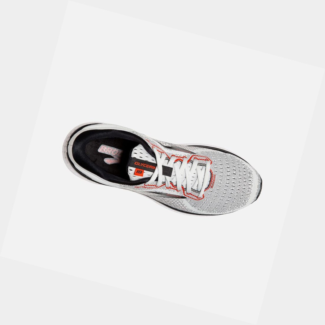 Chaussures Running Route Brooks Glycerin 18 Homme Grise Noir Rouge | GXYR93627