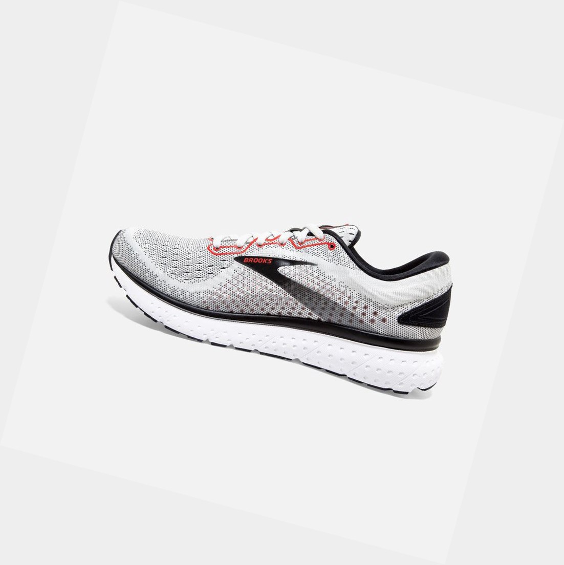 Chaussures Running Route Brooks Glycerin 18 Homme Grise Noir Rouge | GXYR93627