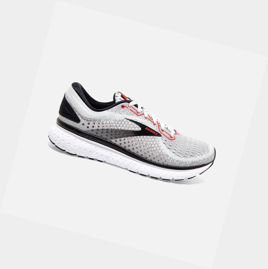 Chaussures Running Route Brooks Glycerin 18 Homme Grise Noir Rouge | GXYR93627