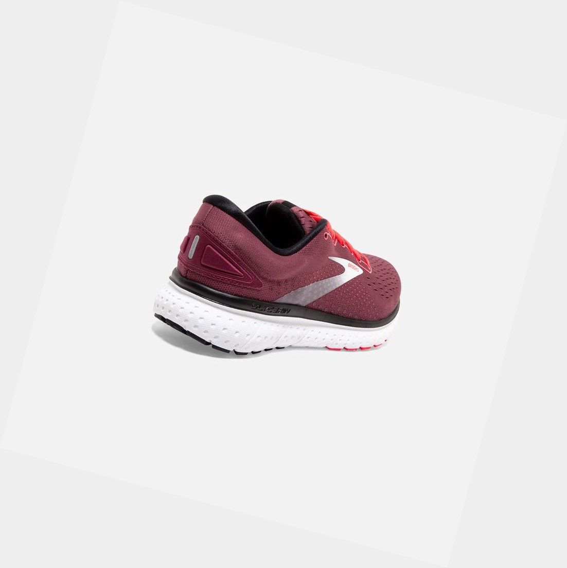 Chaussures Running Route Brooks Glycerin 18 Femme Corail Blanche | HBVY34157
