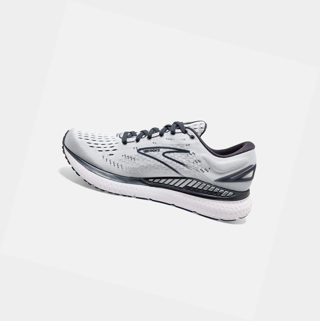 Chaussures Running Route Brooks Glycerin GTS 19 Femme Grise Blanche | JRUH85170