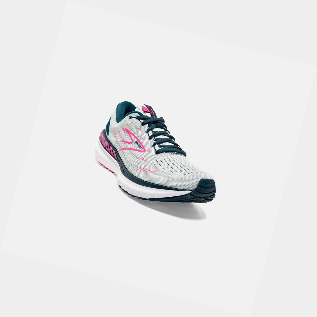 Chaussures Running Route Brooks Glycerin GTS 19 Femme Bleu Marine Rose | JWES45602