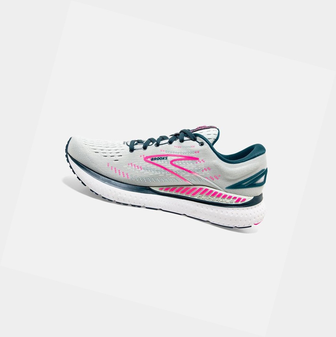 Chaussures Running Route Brooks Glycerin GTS 19 Femme Bleu Marine Rose | JWES45602