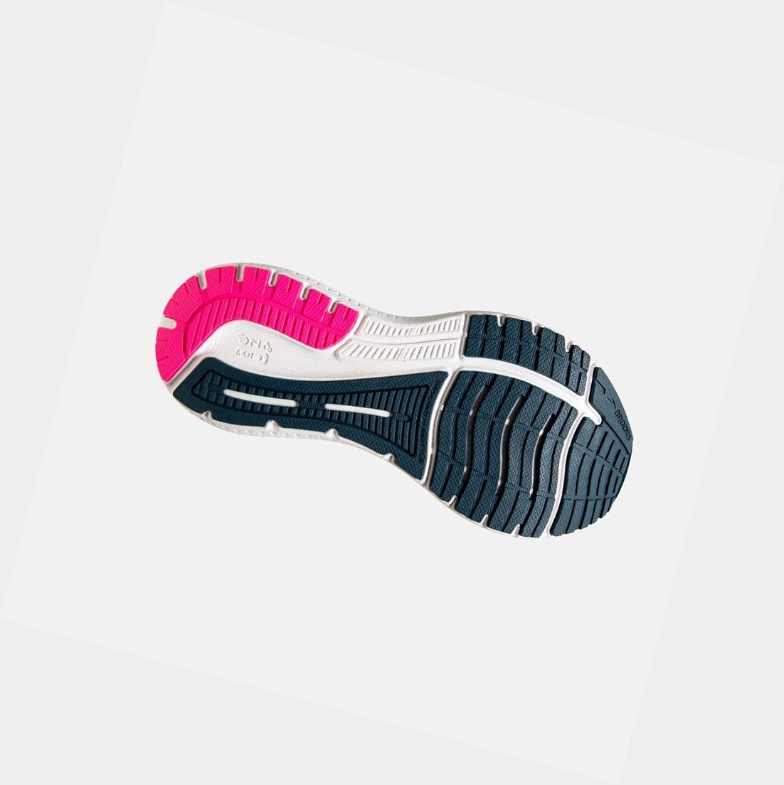 Chaussures Running Route Brooks Glycerin GTS 19 Femme Bleu Marine Rose | JWES45602