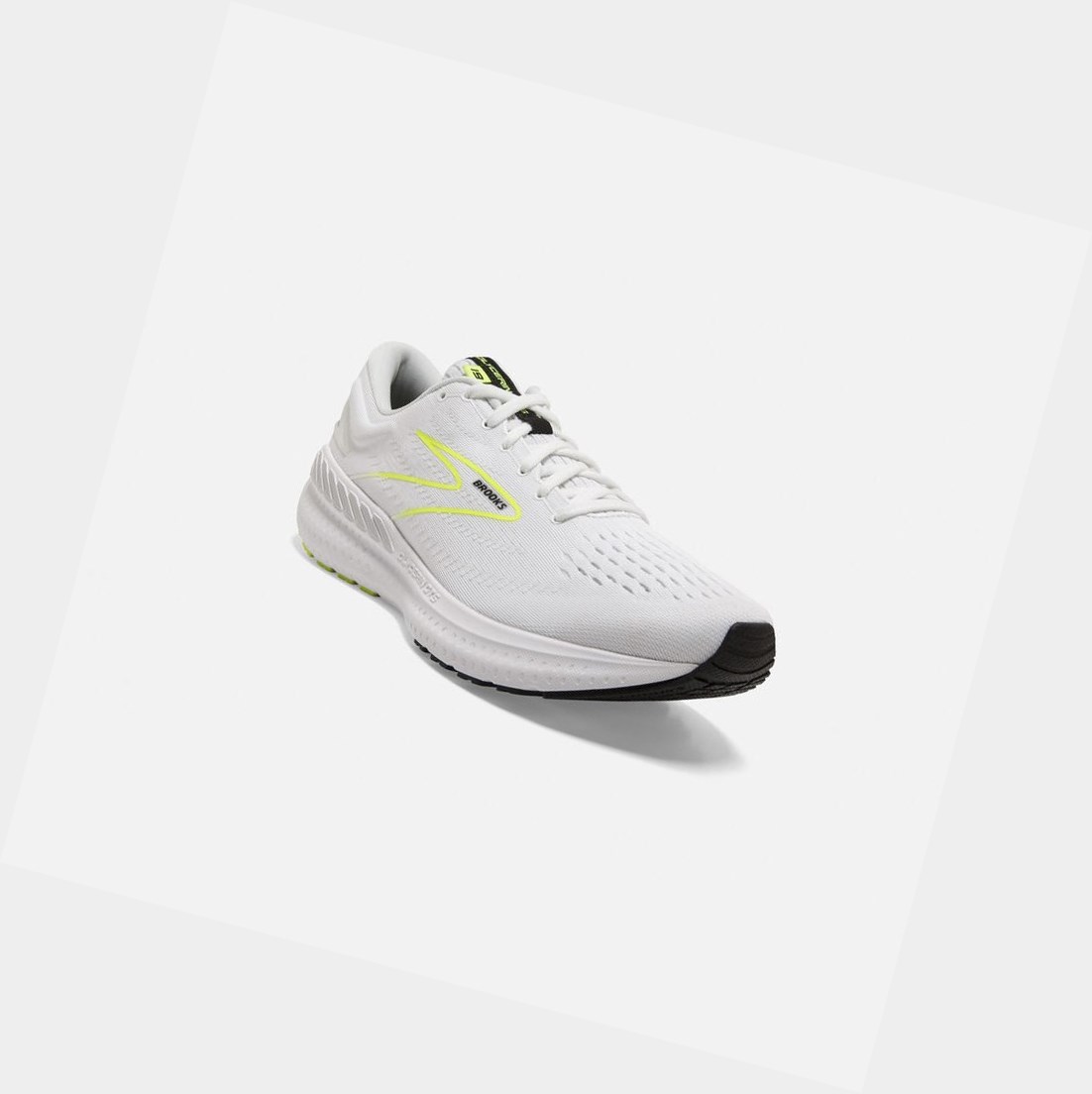 Chaussures Running Route Brooks Glycerin GTS 19 Homme Blanche Noir | NPZG91584