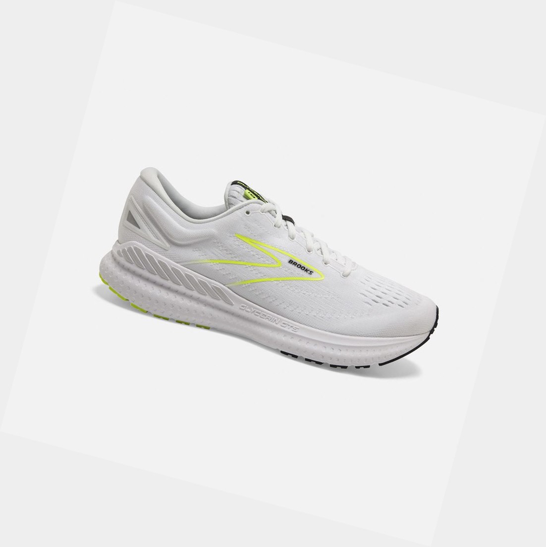 Chaussures Running Route Brooks Glycerin GTS 19 Homme Blanche Noir | NPZG91584