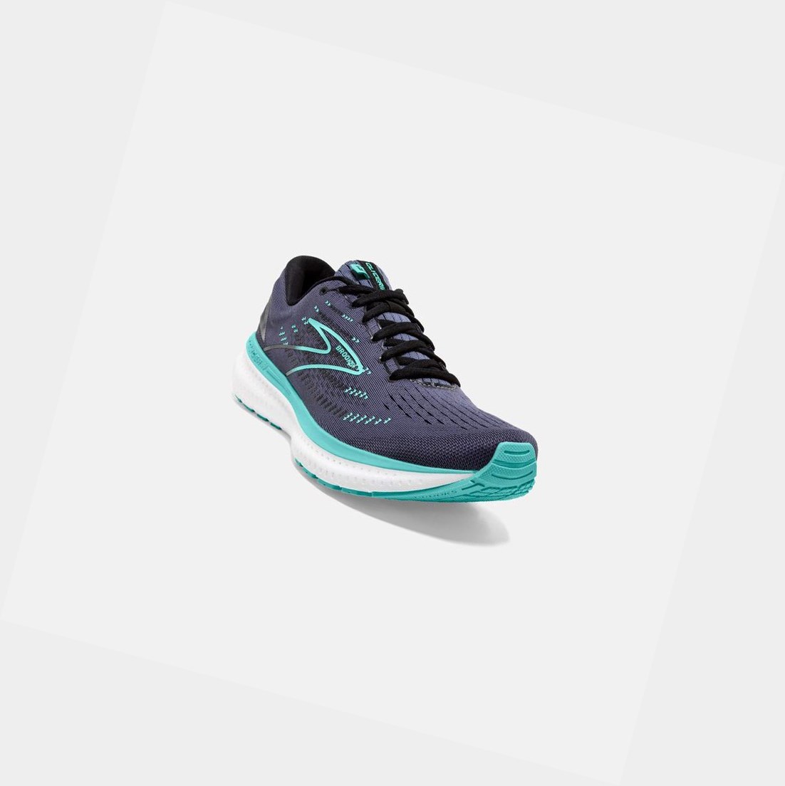 Chaussures Running Route Brooks Glycerin 19 Femme Noir Bleu | NXPG87246