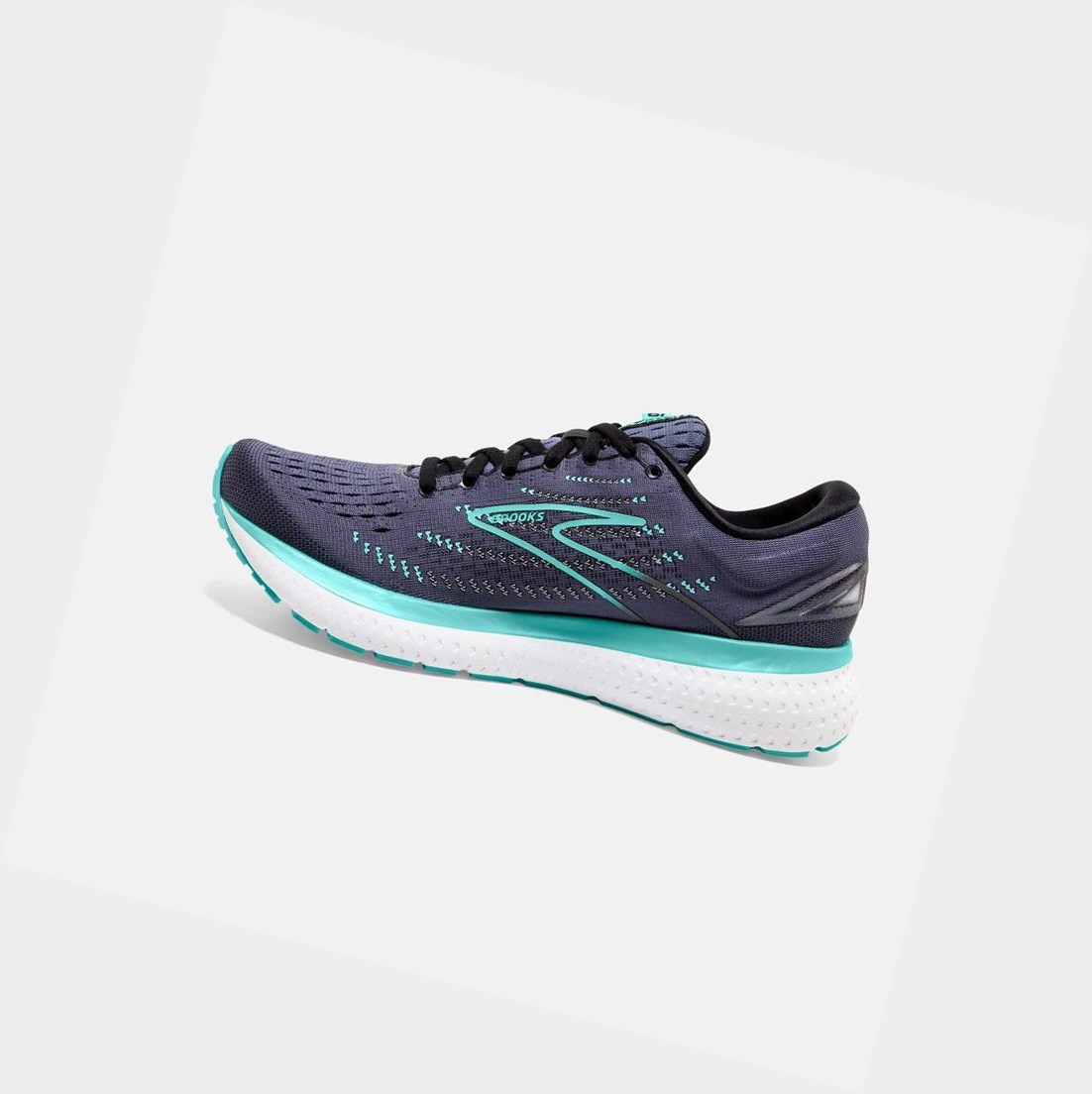 Chaussures Running Route Brooks Glycerin 19 Femme Noir Bleu | NXPG87246