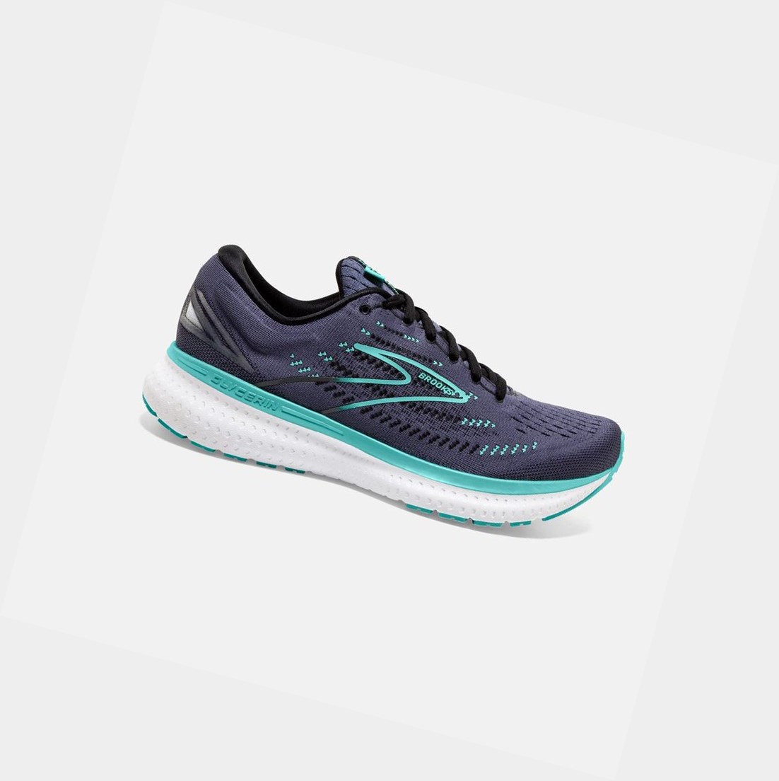 Chaussures Running Route Brooks Glycerin 19 Femme Noir Bleu | NXPG87246