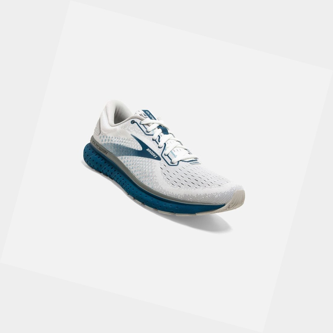 Chaussures Running Route Brooks Glycerin 18 Homme Blanche Grise | TEKF53198