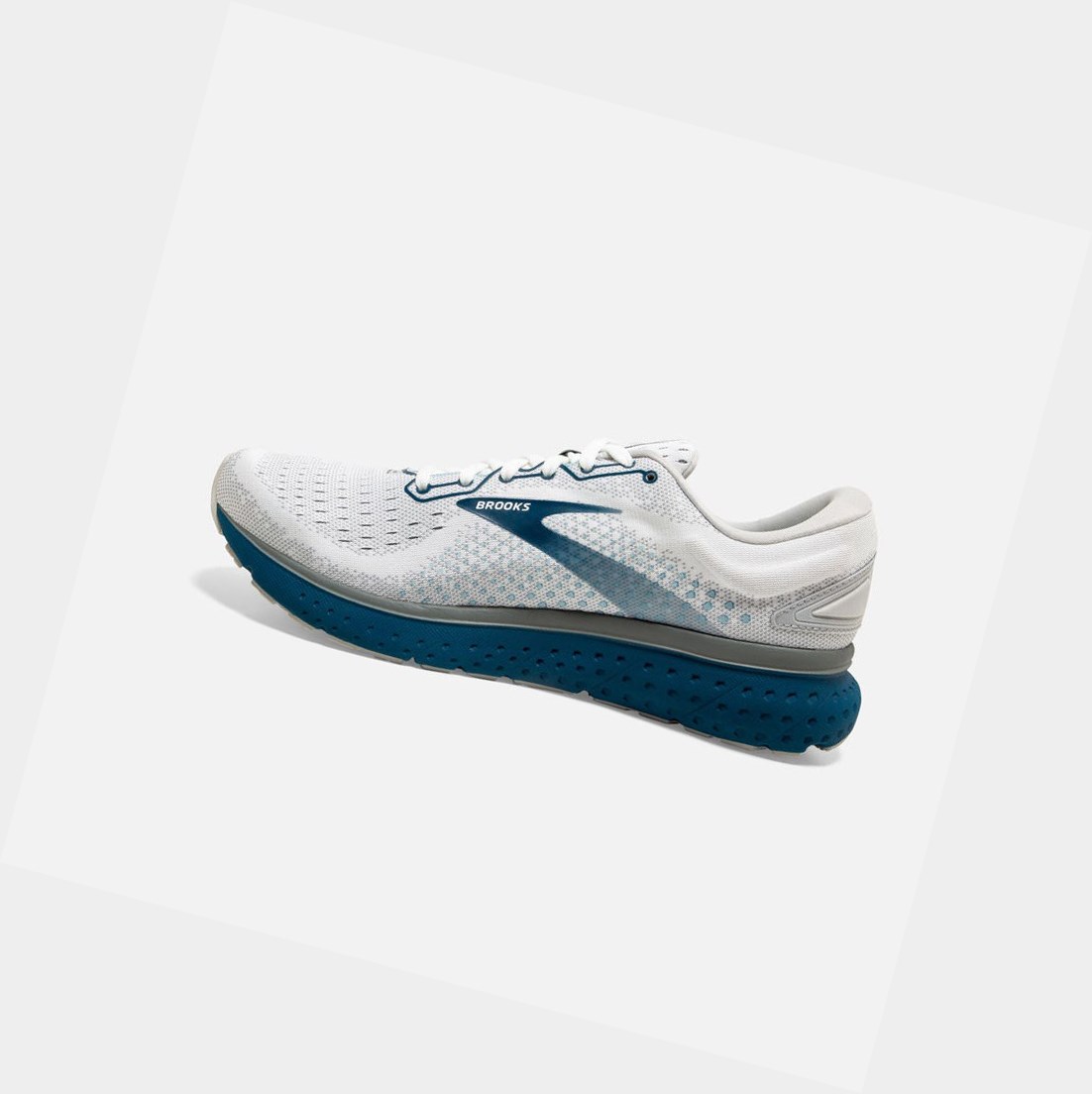 Chaussures Running Route Brooks Glycerin 18 Homme Blanche Grise | TEKF53198