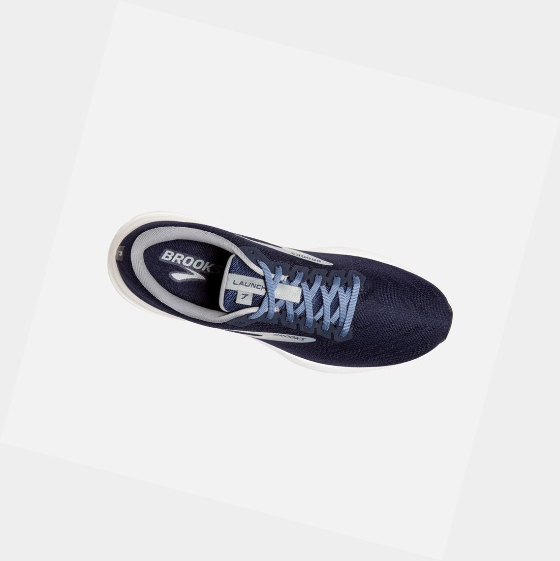 Chaussures Running Route Brooks Launch 7 Homme Grise Blanche | GMWT68073