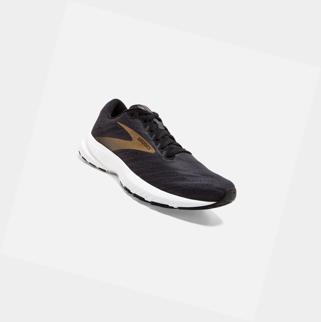 Chaussures Running Route Brooks Launch 7 Homme Noir Doré | GQBC65439