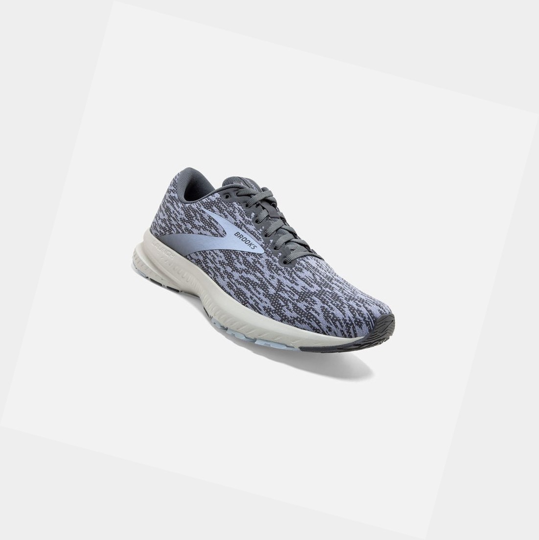 Chaussures Running Route Brooks Launch 7 Femme Grise Bleu | MKIG87459