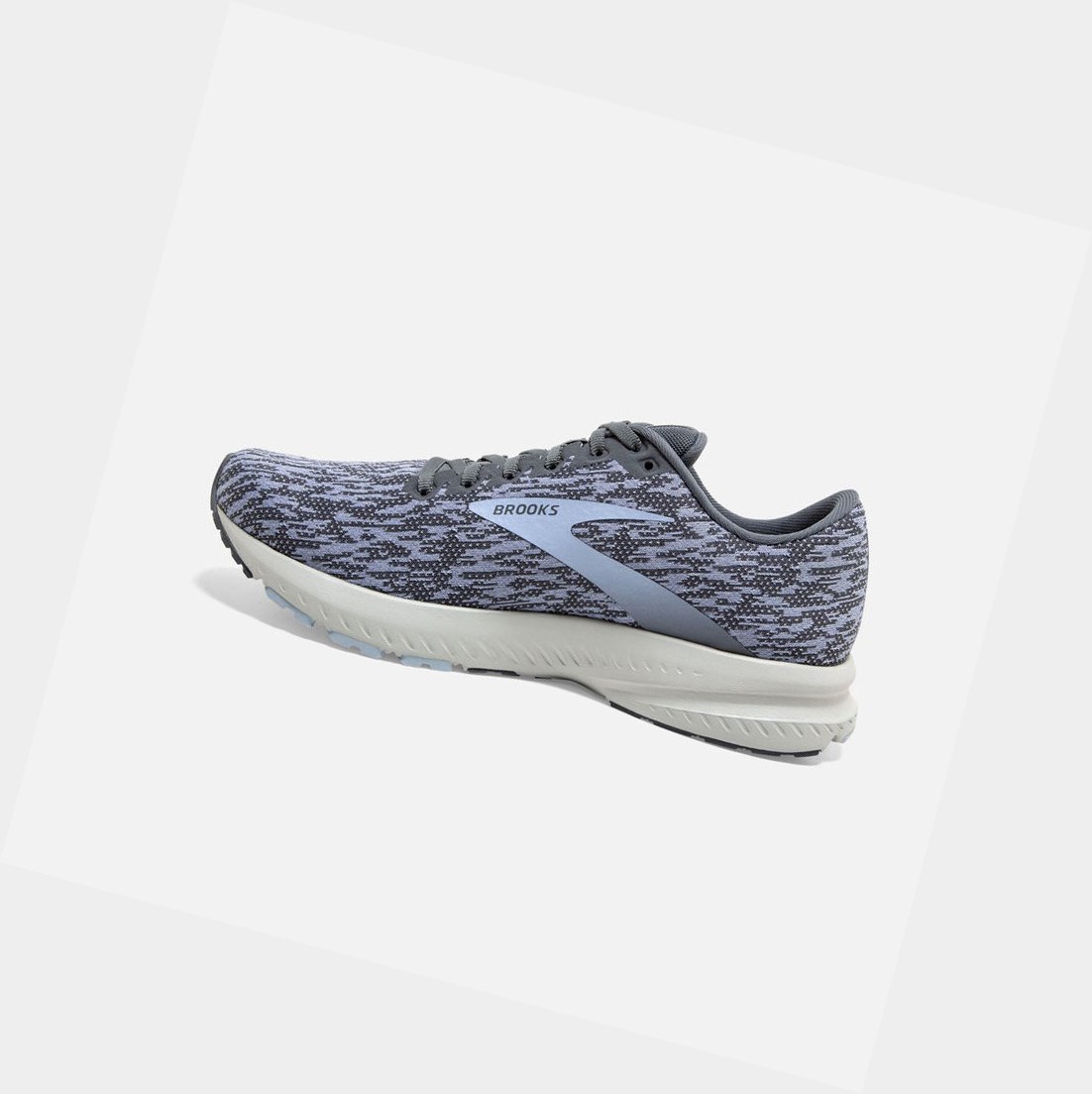 Chaussures Running Route Brooks Launch 7 Femme Grise Bleu | MKIG87459