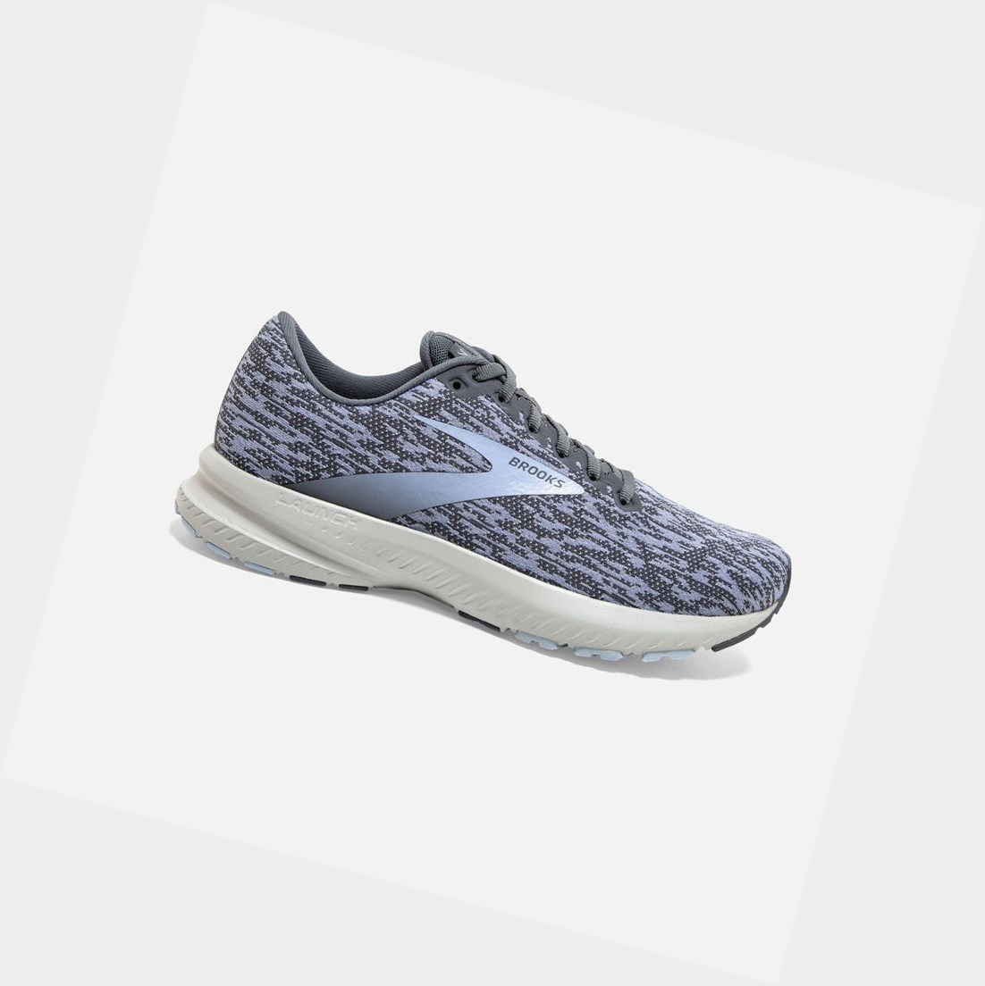 Chaussures Running Route Brooks Launch 7 Femme Grise Bleu | MKIG87459