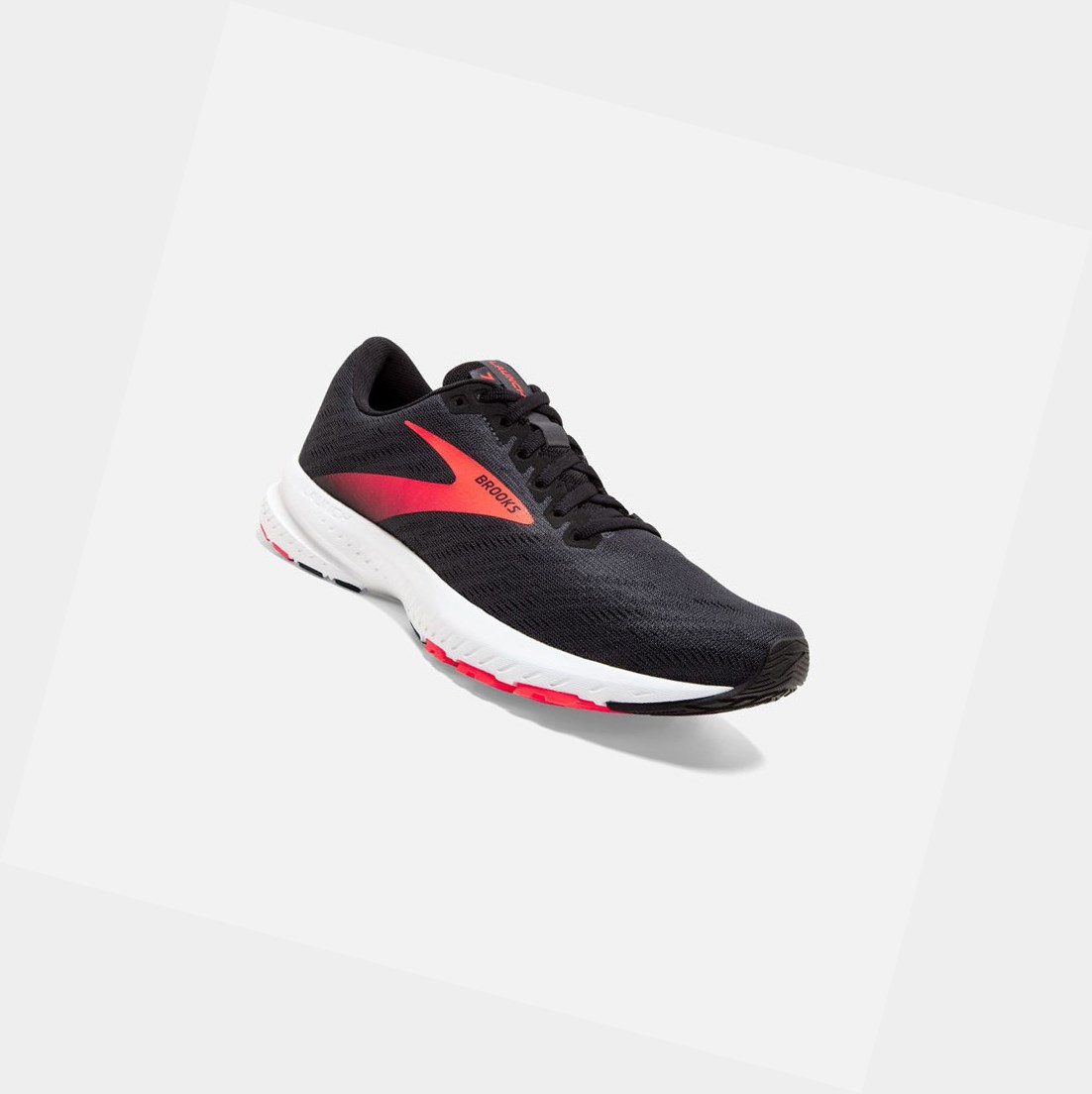 Chaussures Running Route Brooks Launch 7 Femme Noir Corail | MQCW19675