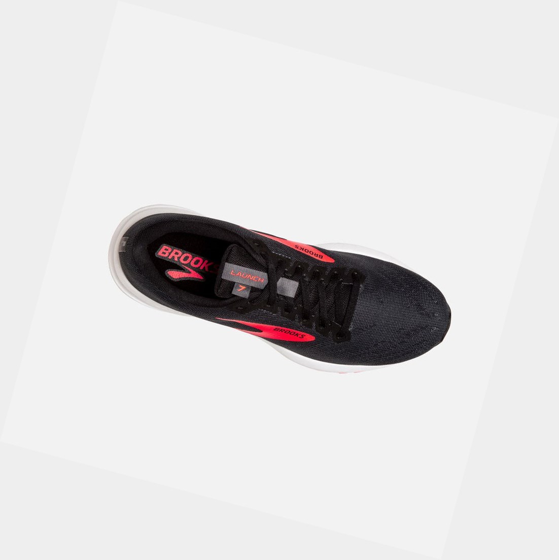 Chaussures Running Route Brooks Launch 7 Femme Noir Corail | MQCW19675