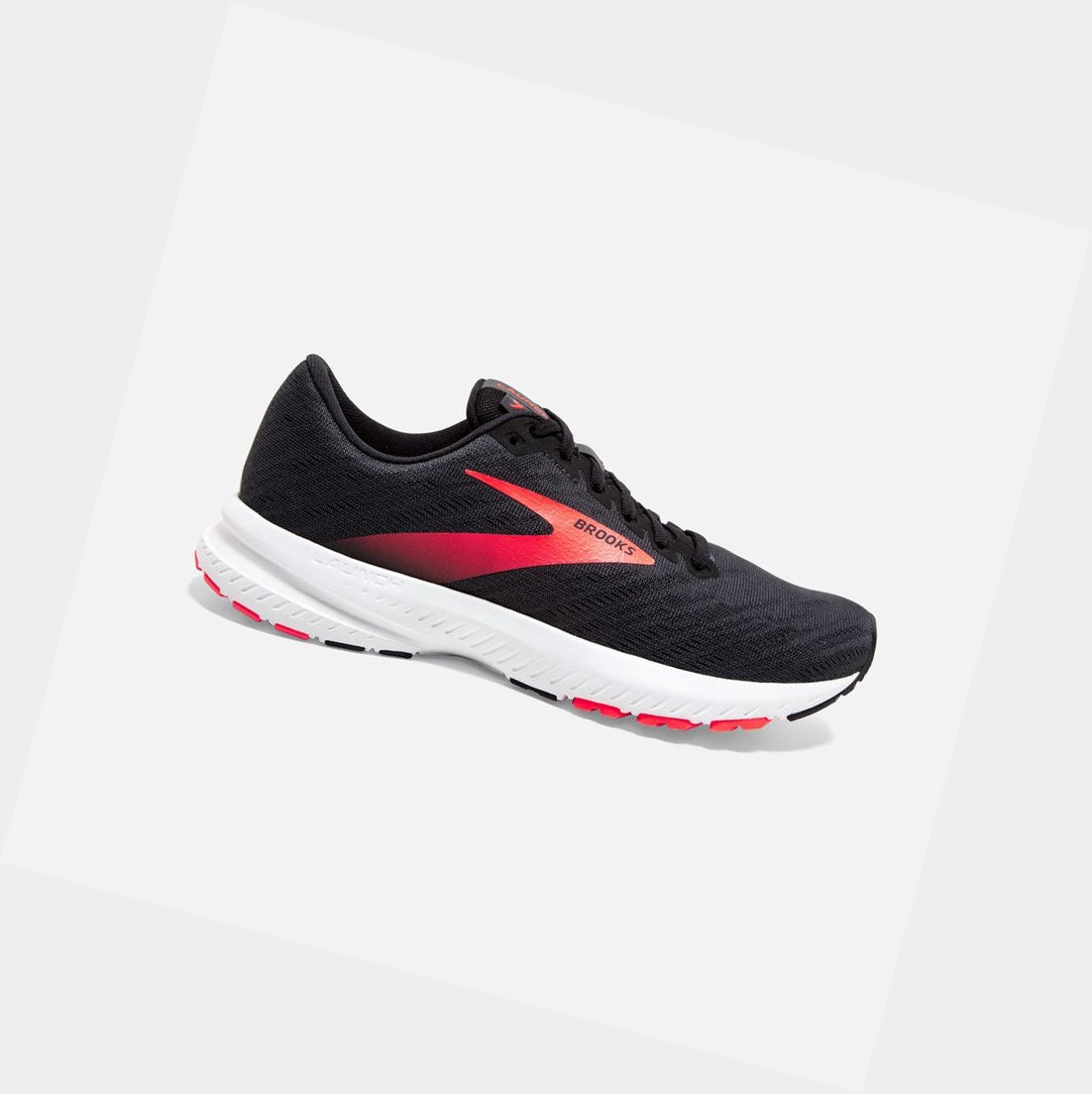 Chaussures Running Route Brooks Launch 7 Femme Noir Corail | MQCW19675