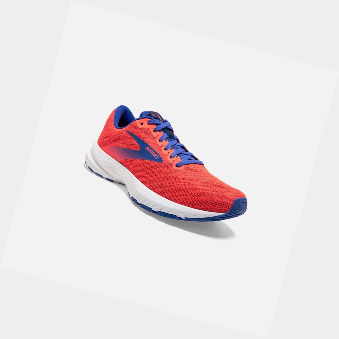 Chaussures Running Route Brooks Launch 7 Femme Corail Bordeaux Bleu | WFKZ29480
