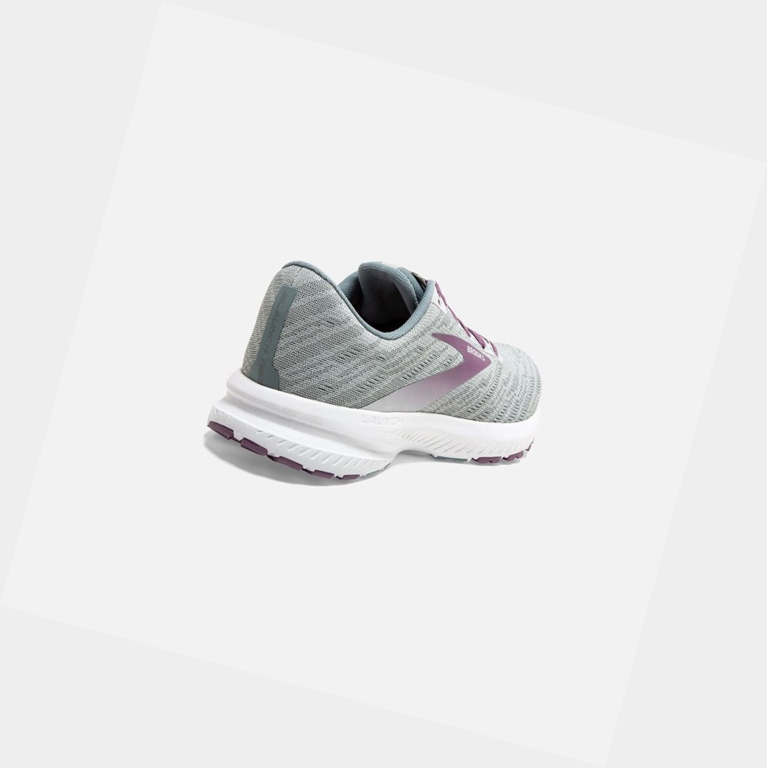 Chaussures Running Route Brooks Launch 7 Femme Antarctica / Lead / Grape | XPBS15079