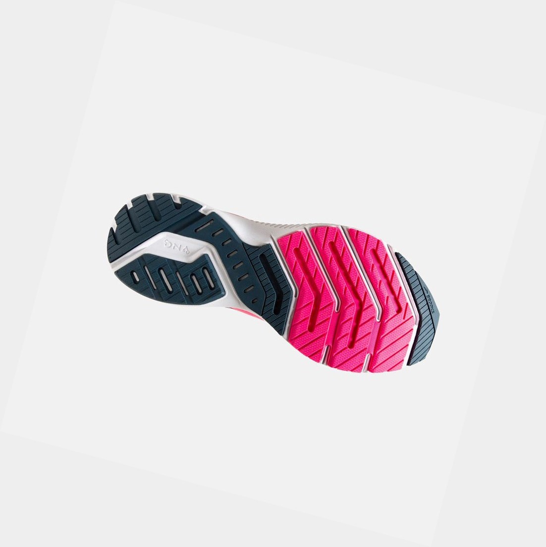 Chaussures Running Route Brooks Launch 8 Femme Rose Bleu Marine | BWPL03472