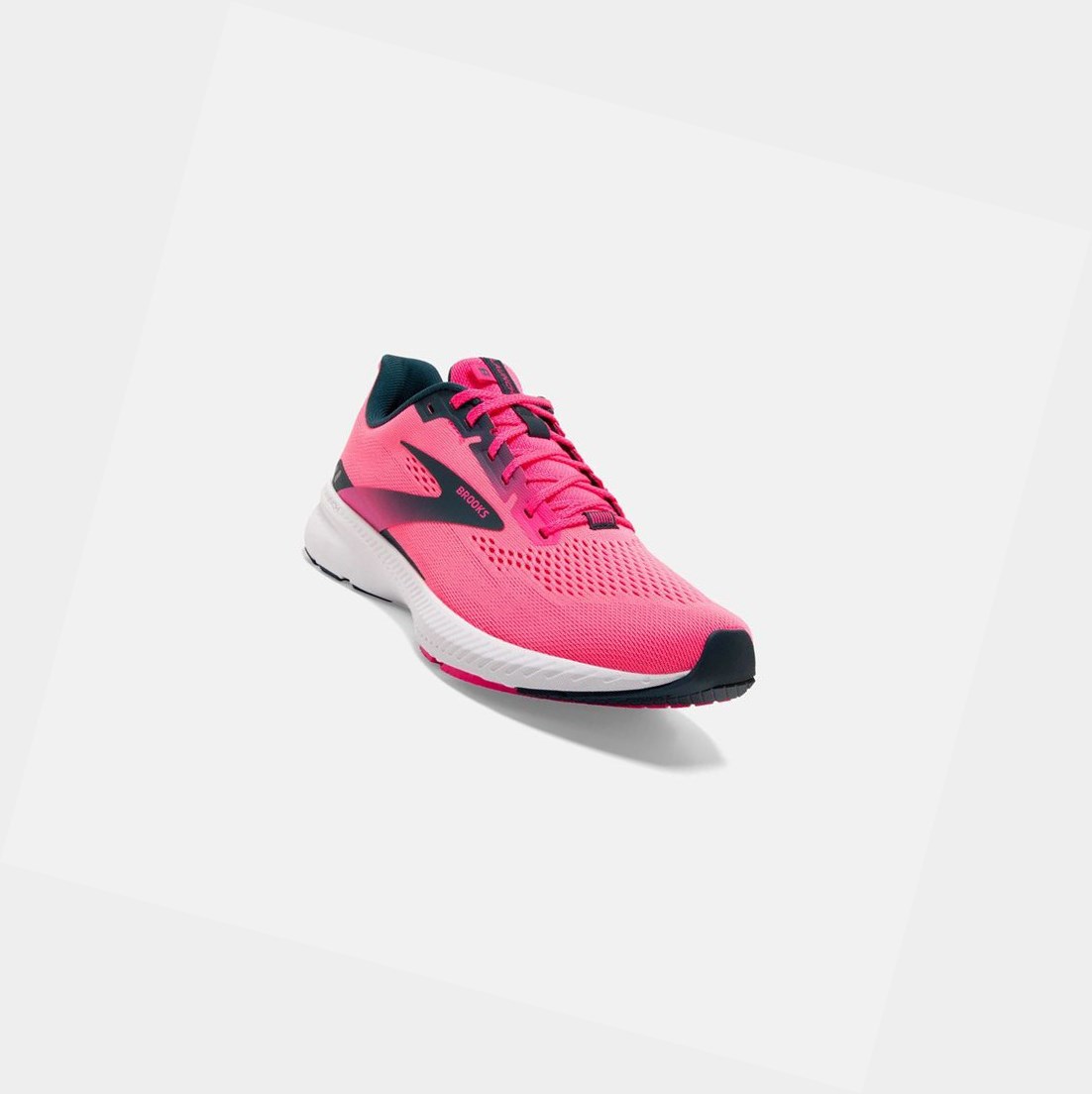 Chaussures Running Route Brooks Launch 8 Femme Rose Bleu Marine | BWPL03472
