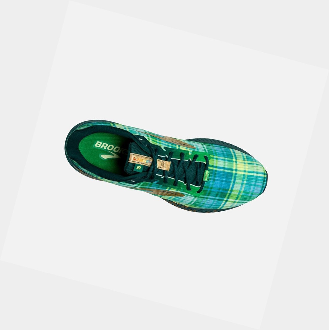 Chaussures Running Route Brooks Launch 8 Homme Vert Doré Noir | GZBP32791