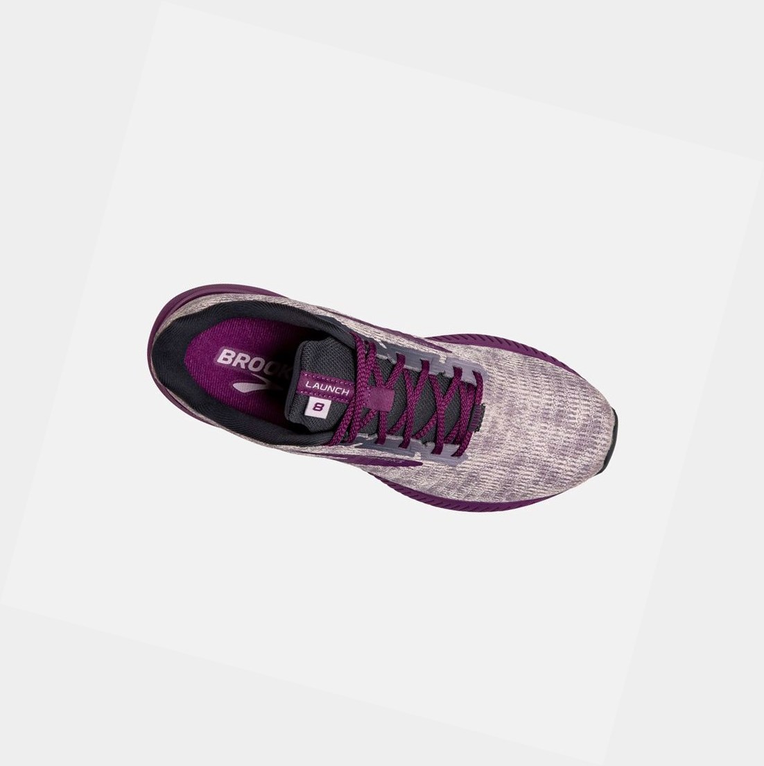 Chaussures Running Route Brooks Launch 8 Femme Iris / Ombre / Violet | HYEC87541