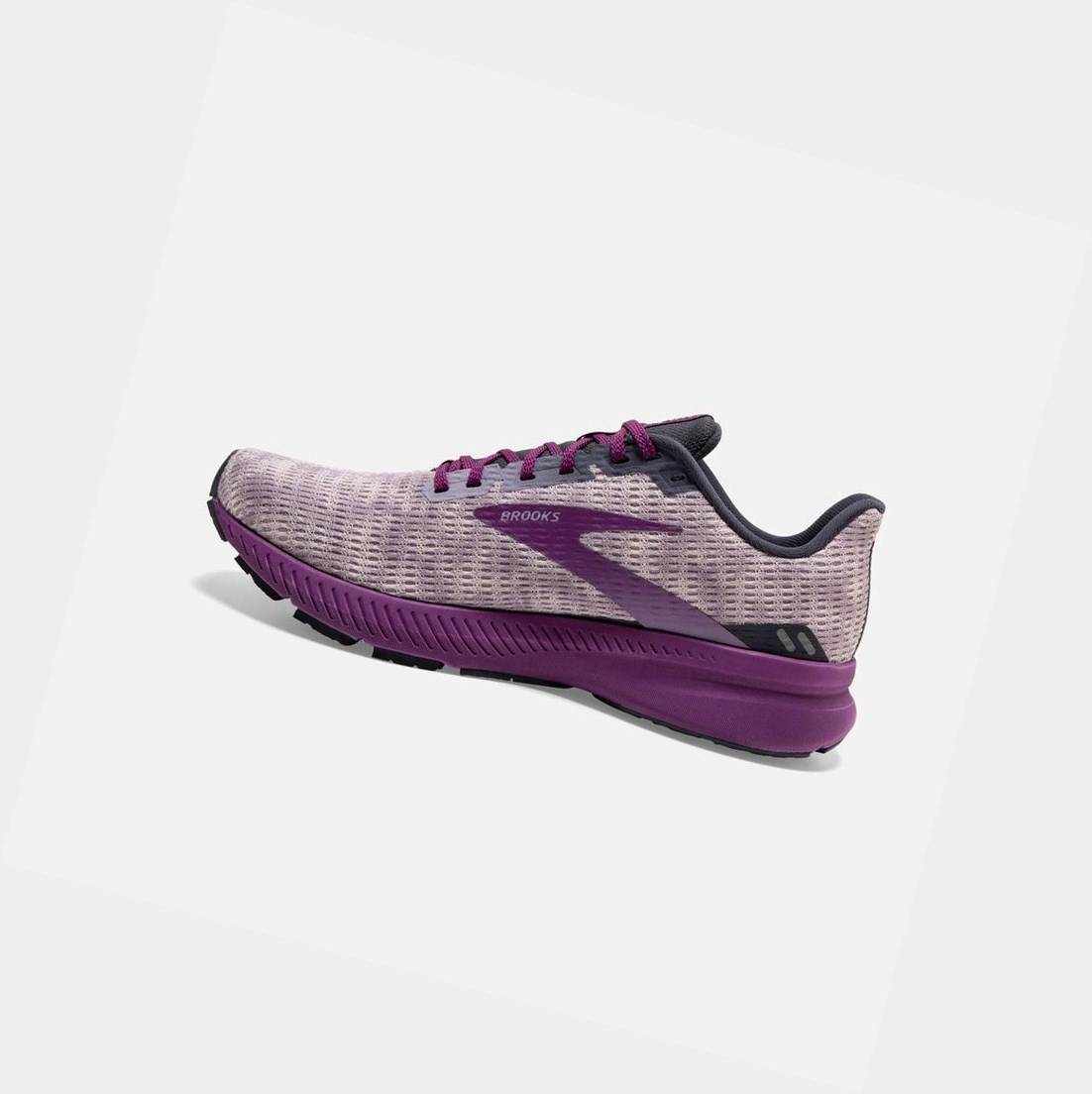 Chaussures Running Route Brooks Launch 8 Femme Iris / Ombre / Violet | HYEC87541