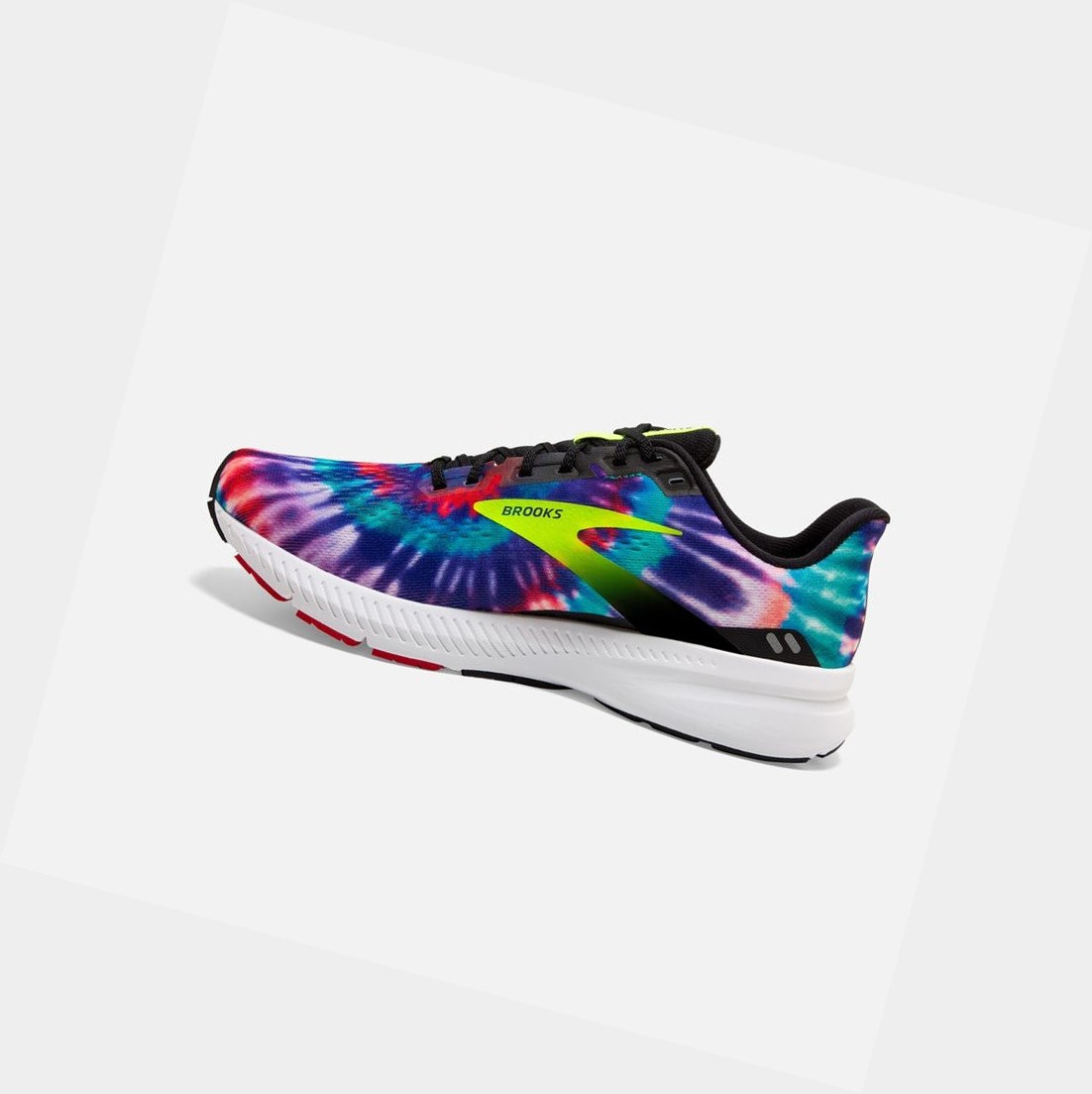 Chaussures Running Route Brooks Launch 8 Homme Noir Rouge | MFAH42319
