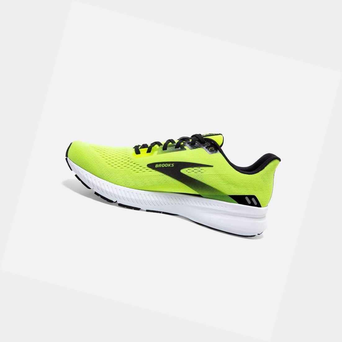Chaussures Running Route Brooks Launch 8 Homme Noir Blanche | PGYX34507