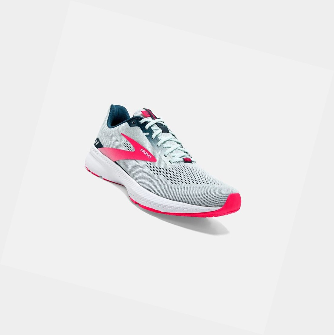 Chaussures Running Route Brooks Launch 8 Femme Bleu Marine Rose | QBXZ01583