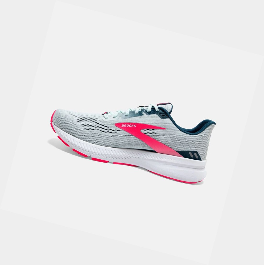 Chaussures Running Route Brooks Launch 8 Femme Bleu Marine Rose | QBXZ01583