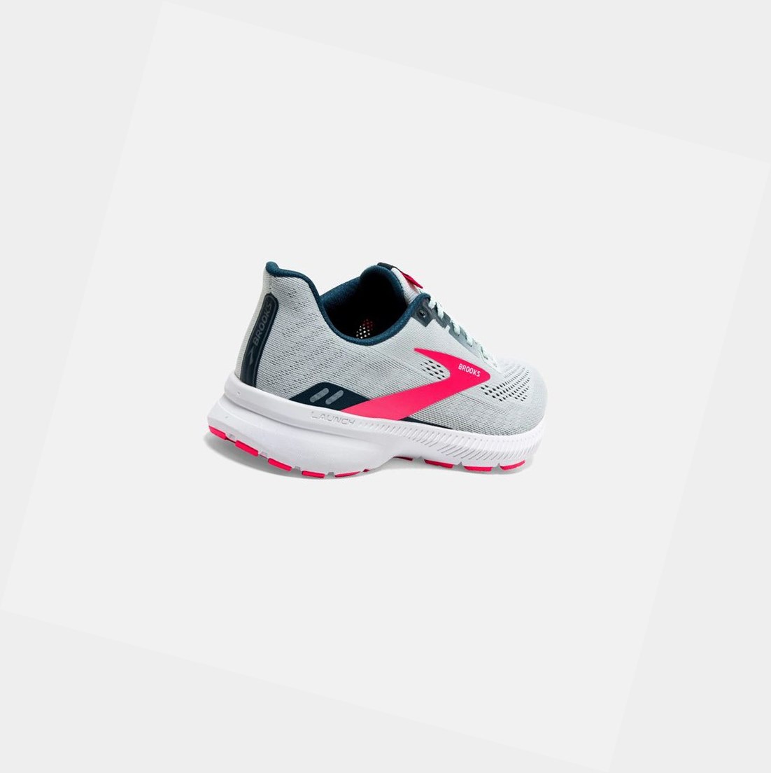 Chaussures Running Route Brooks Launch 8 Femme Bleu Marine Rose | QBXZ01583