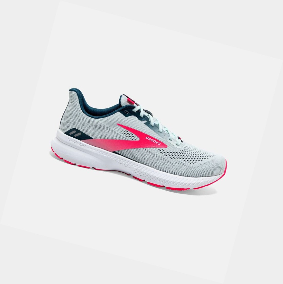 Chaussures Running Route Brooks Launch 8 Femme Bleu Marine Rose | QBXZ01583