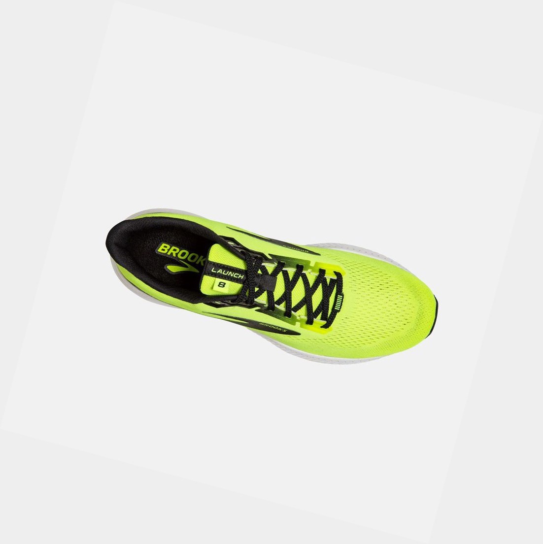 Chaussures Running Route Brooks Launch 8 Homme Noir Blanche | XZYJ27853