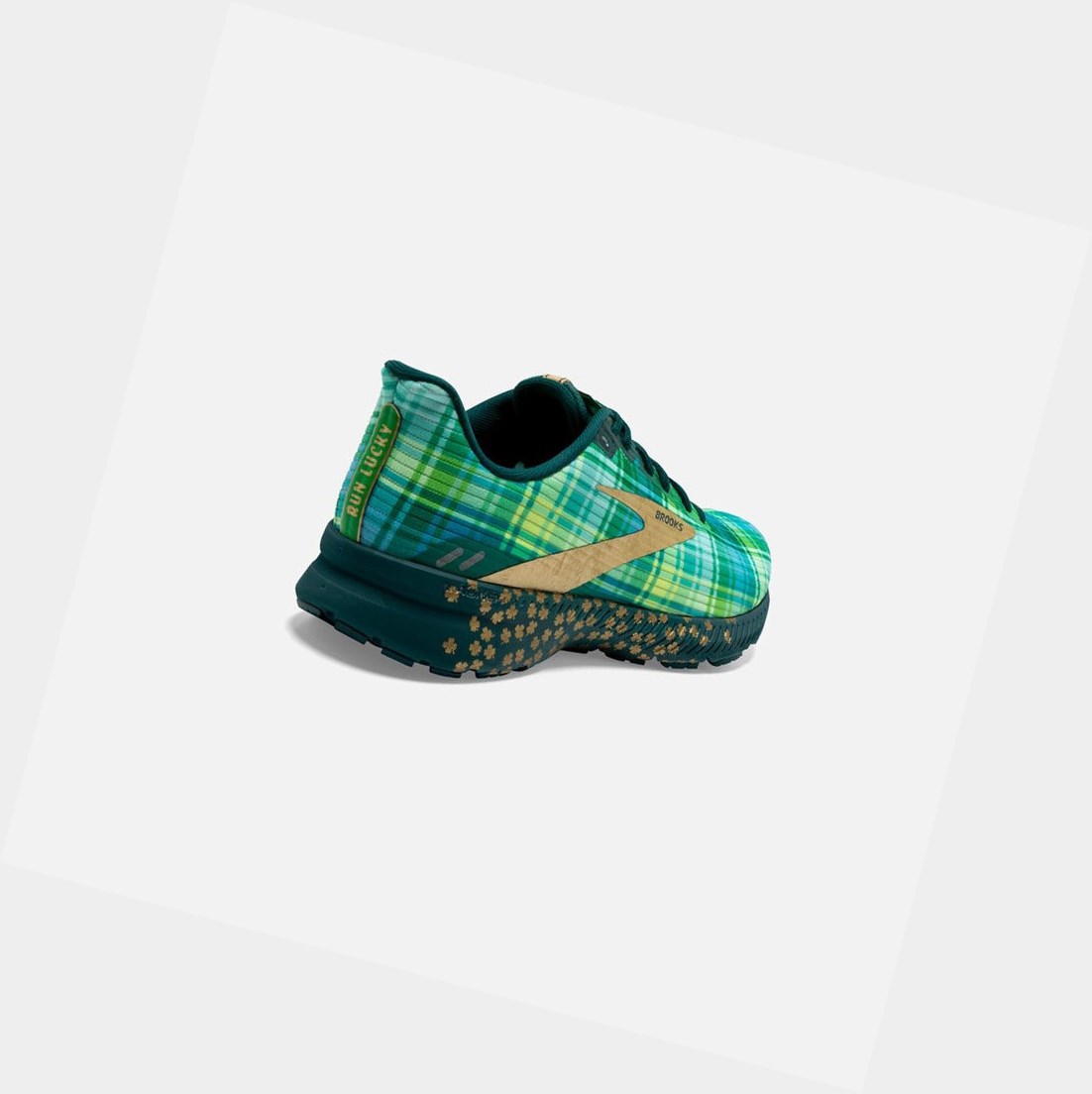 Chaussures Running Route Brooks Launch 8 Homme Vert Doré Noir | YMDB92573