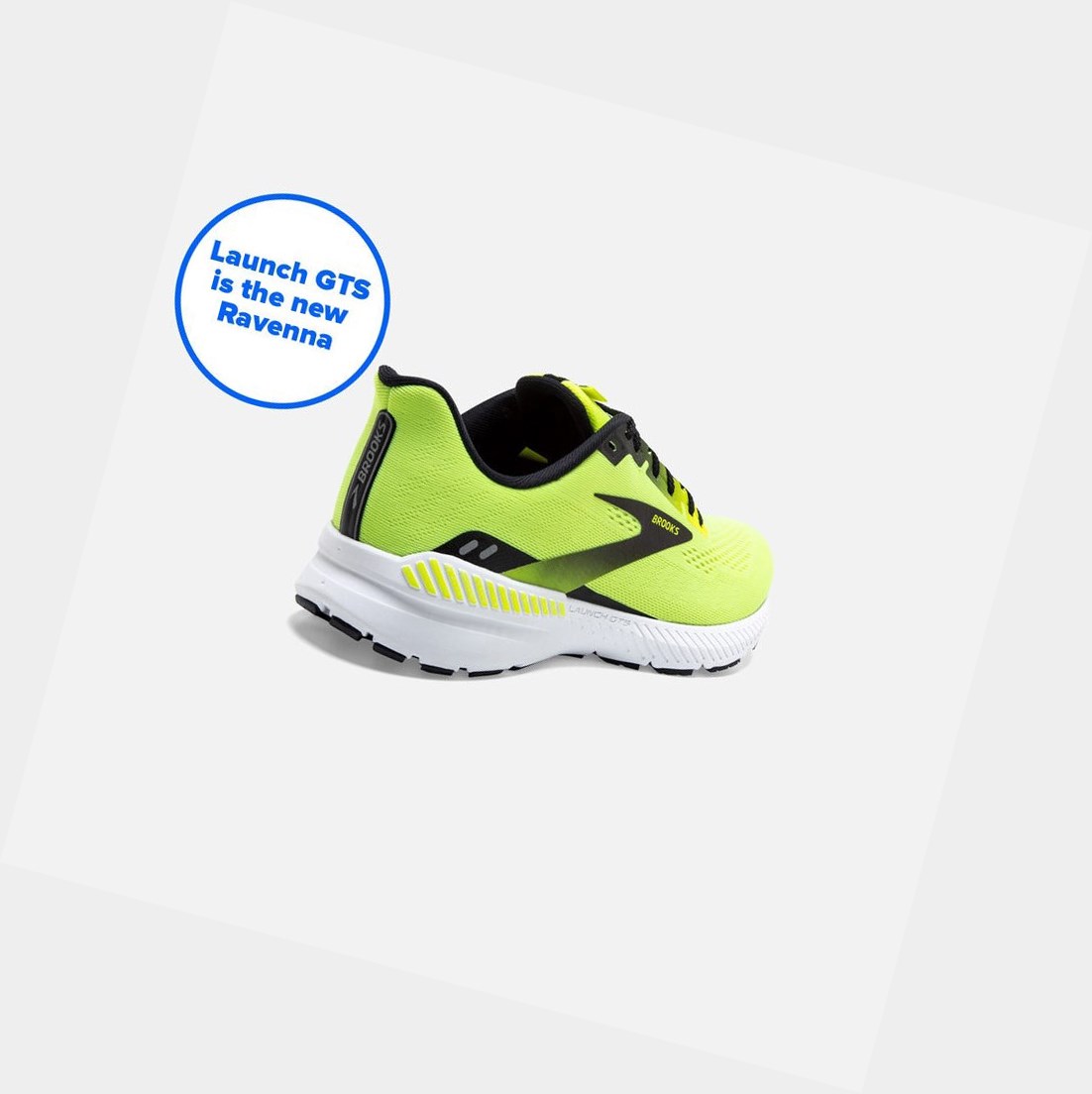 Chaussures Running Route Brooks Launch GTS 8 Homme Noir Blanche | AOIX37029