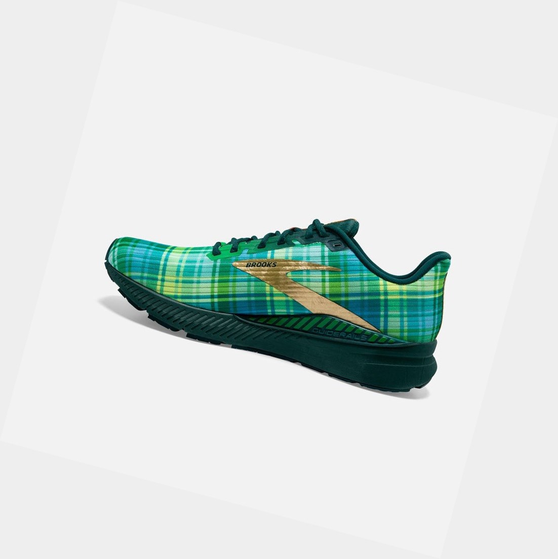 Chaussures Running Route Brooks Launch GTS 8 Homme Vert Doré Noir | JIMG64832