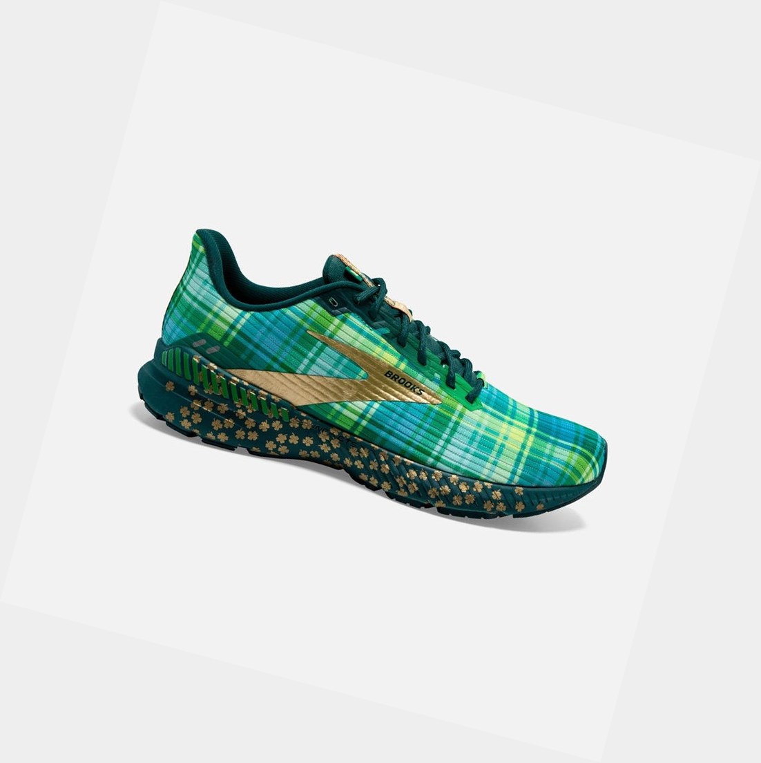 Chaussures Running Route Brooks Launch GTS 8 Homme Vert Doré Noir | JIMG64832