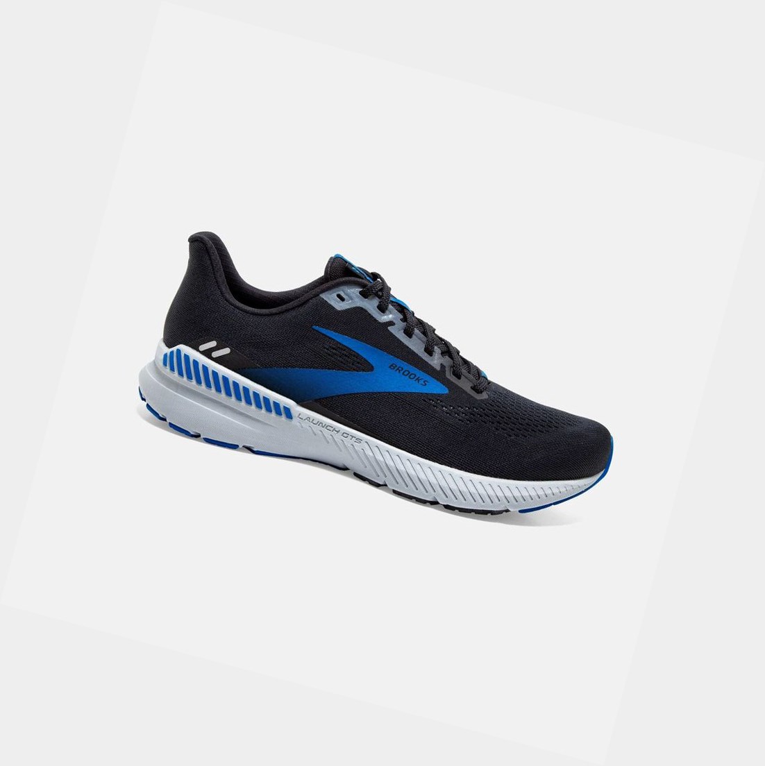 Chaussures Running Route Brooks Launch GTS 8 Homme Noir Grise Bleu | VLAQ62734