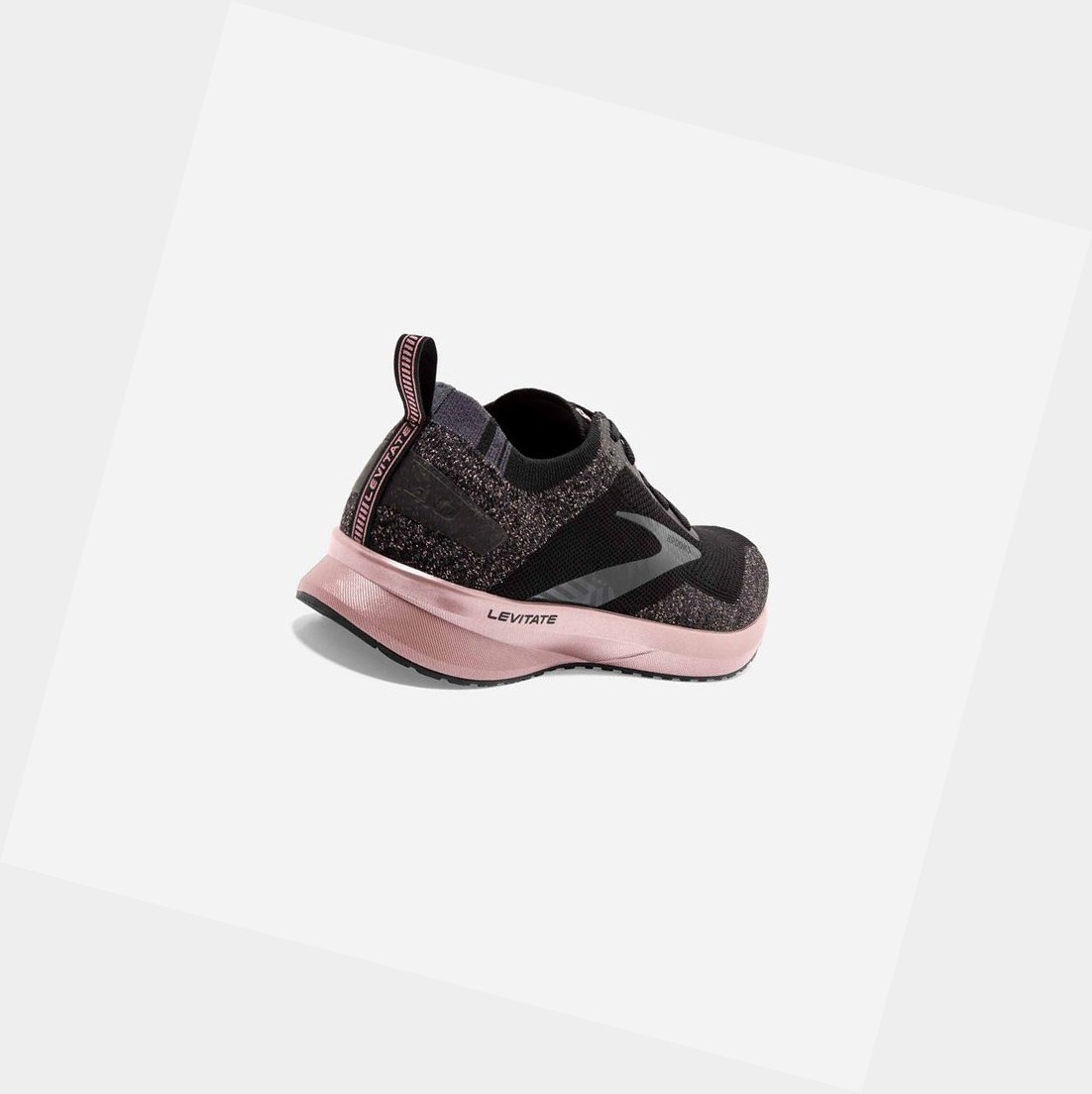 Chaussures Running Route Brooks Levitate 4 Femme Noir Rose Doré | ABGW79483